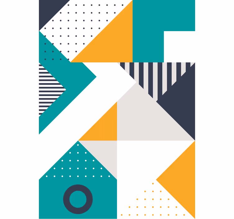 Trekanter geometrisk kunst rullegardin tegning - Tenstickers