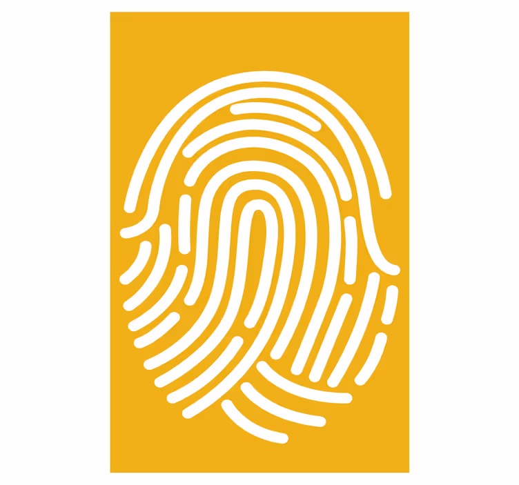 Fingeravtrykk abstrakt kunst rullegardin tegning - Tenstickers