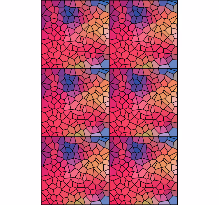 Levende geometriske farger rullegardin tegning - Tenstickers