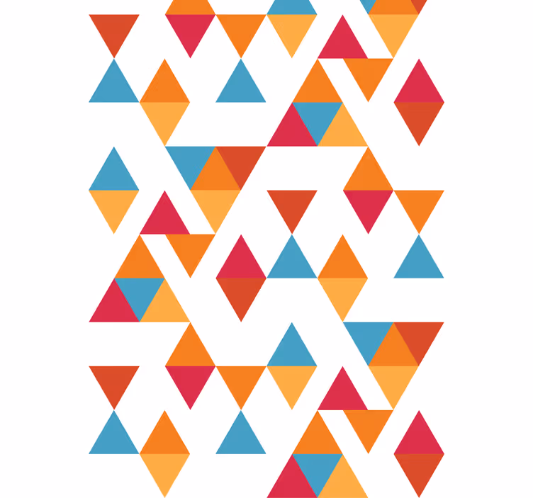 Fargerik geometrisk trekant rullegardin moderne - Tenstickers
