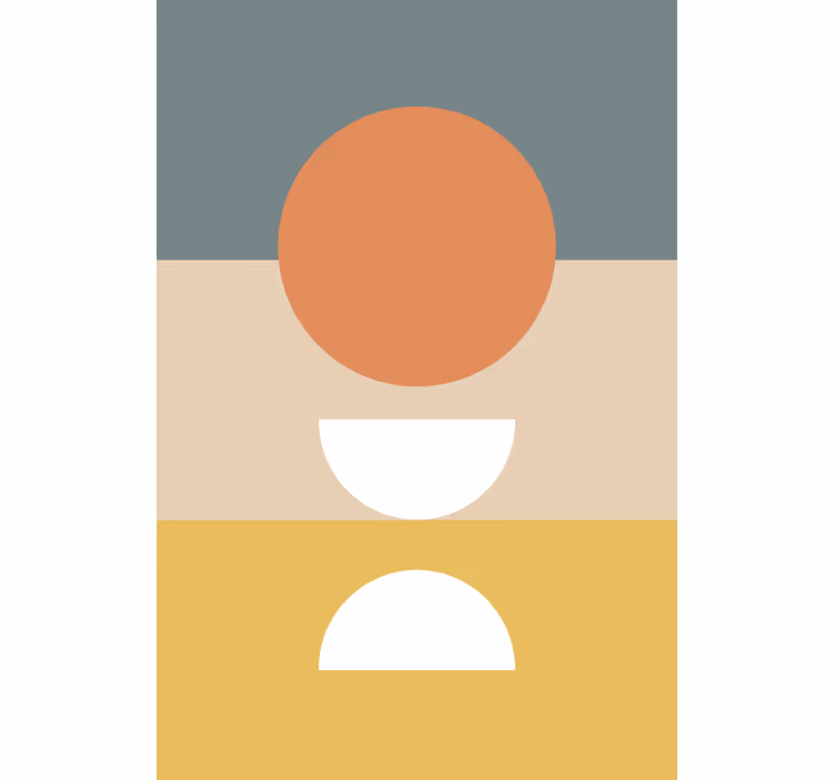Geometriske former arrangement rullegardin moderne - Tenstickers
