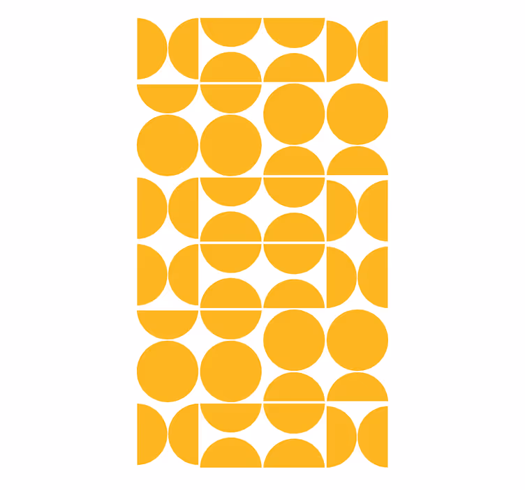 Halvsirkler geometrisk kunst rullegardin tegning - Tenstickers