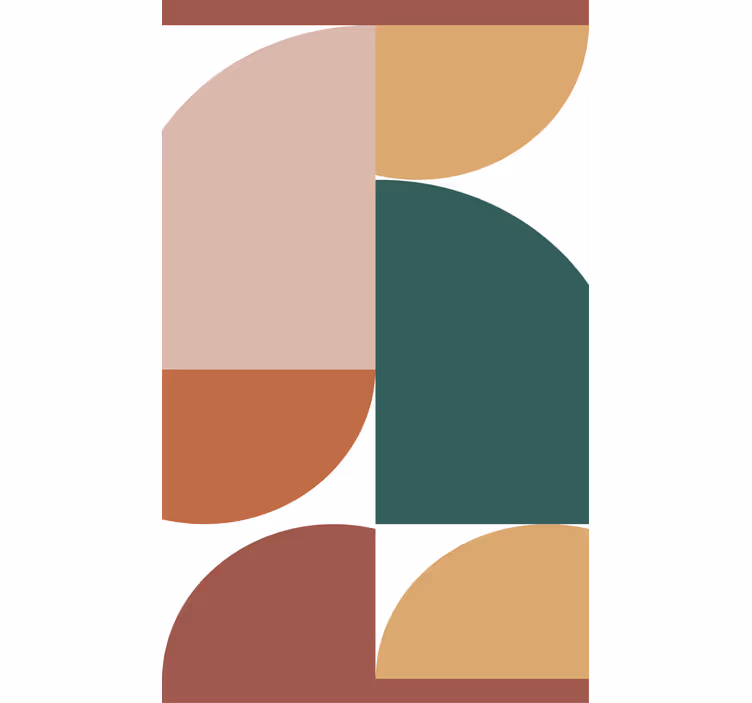 Abstrakt mønster geometrisk kunst rullegardin tegning - Tenstickers
