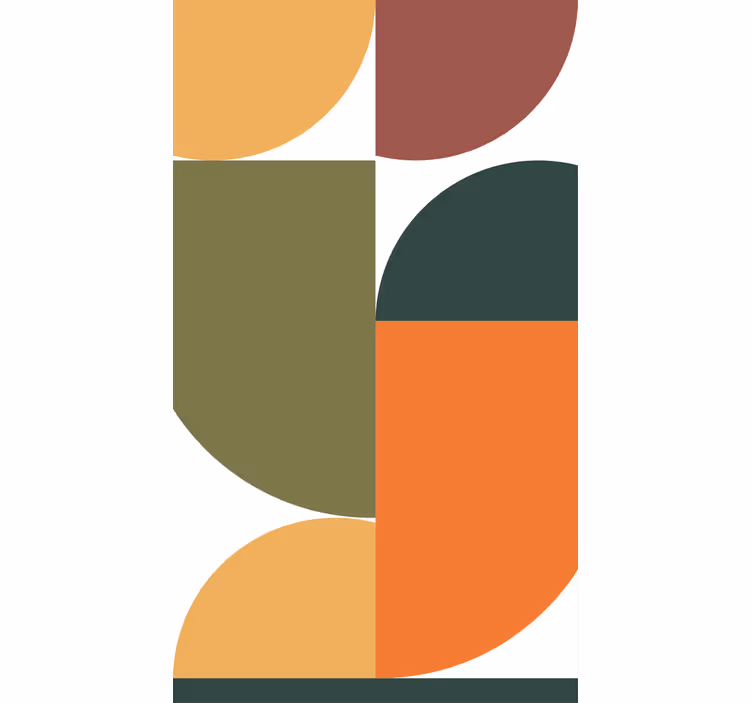 Abstrakt geometrisk kunst rullegardin tegning - Tenstickers