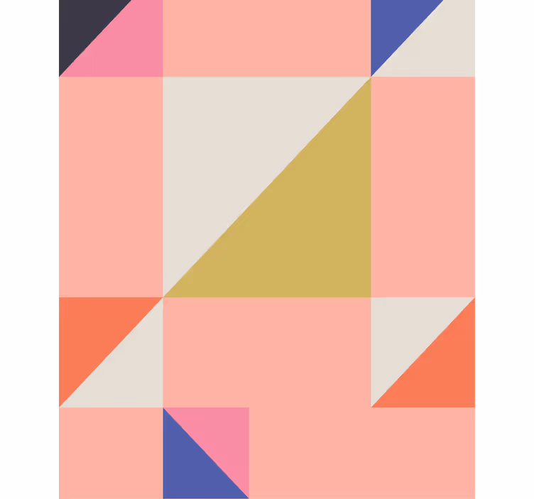 Geometriske fargeblokker rullegardin rustikk - Tenstickers
