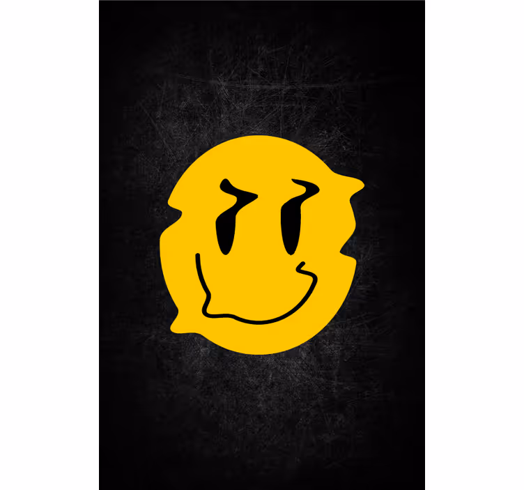 Smilefjesdesign rullegardin nerdere - Tenstickers