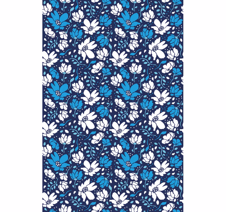 Stil med blomstertema rullegardin blomster - Tenstickers