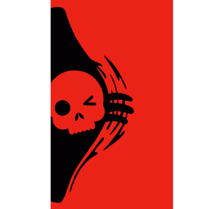 Hodeskalle emblem design rullegardin nerdere - Tenstickers