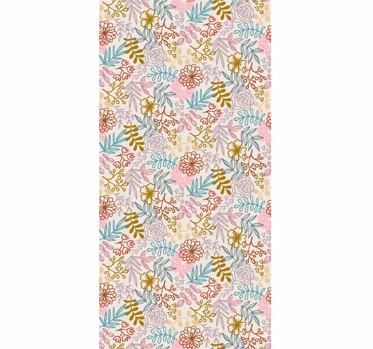 Fantasi minimalistisk rullegardin blomster - Tenstickers