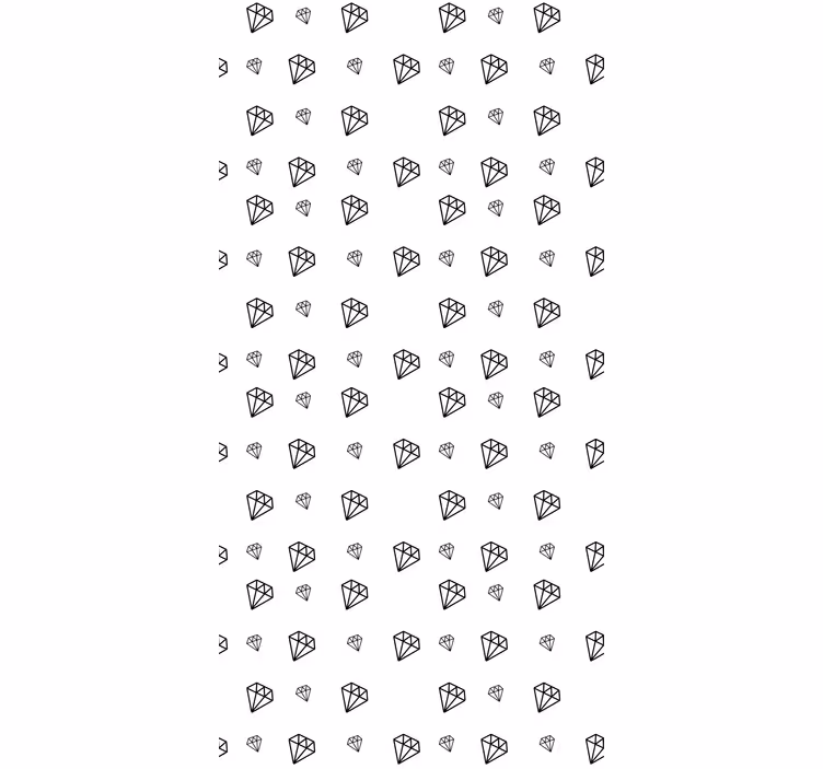 Svarte og hvite diamanter rullegardin originale - Tenstickers