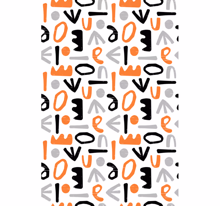 Geometriske bokstaver rullegardin sitat - Tenstickers