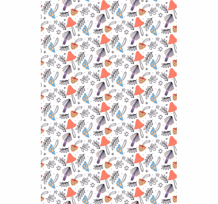 Funky blomsterdesign rullegardin blomster - Tenstickers