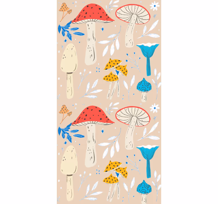 Stilisert sopp illustrasjon rullegardin andre temaer - Tenstickers