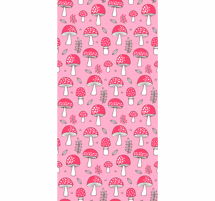 Rosa med sopp rullegardin blomster - Tenstickers