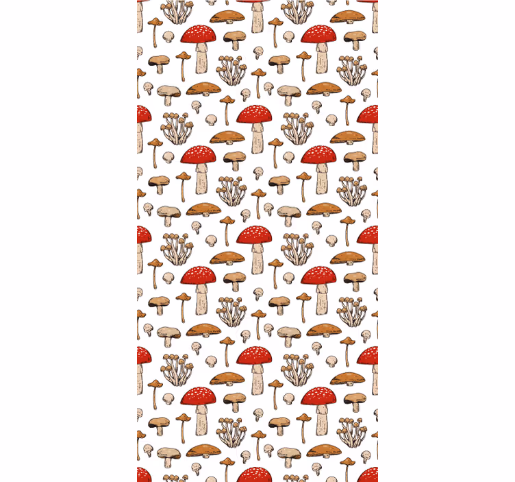 Forskjellige sopp rullegardin blomster - Tenstickers