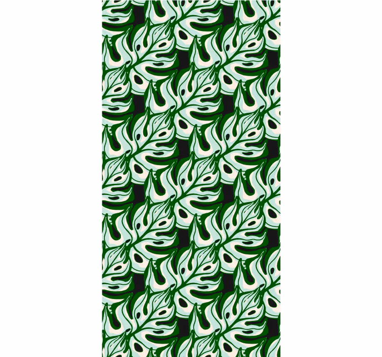Frodig bladmønster rullegardin blomster - Tenstickers