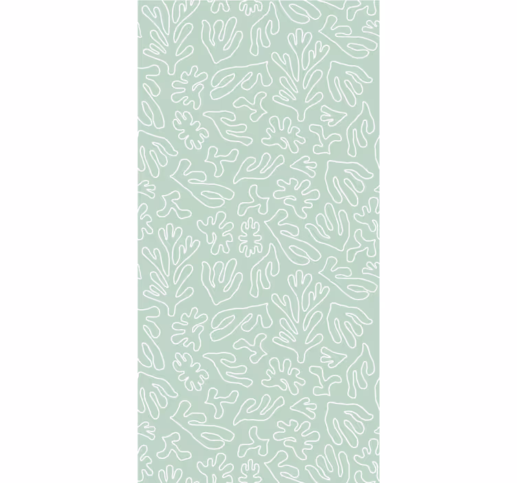 Stilige plantemønstre rullegardin blomster - Tenstickers