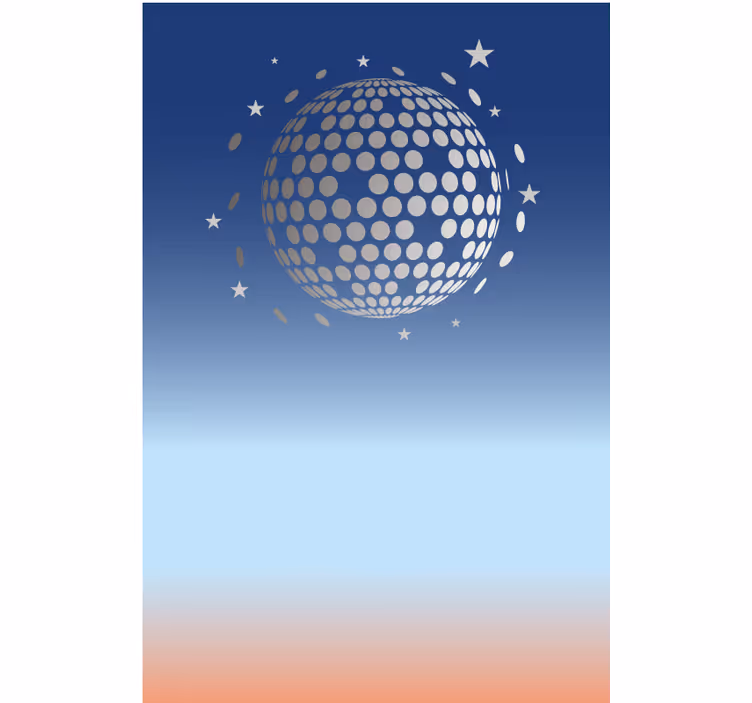 Abstrakt diskotekvisning rullegardin originale - Tenstickers