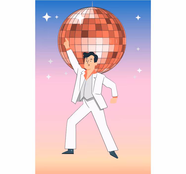 Disco danser poserer rullegardin originale - Tenstickers