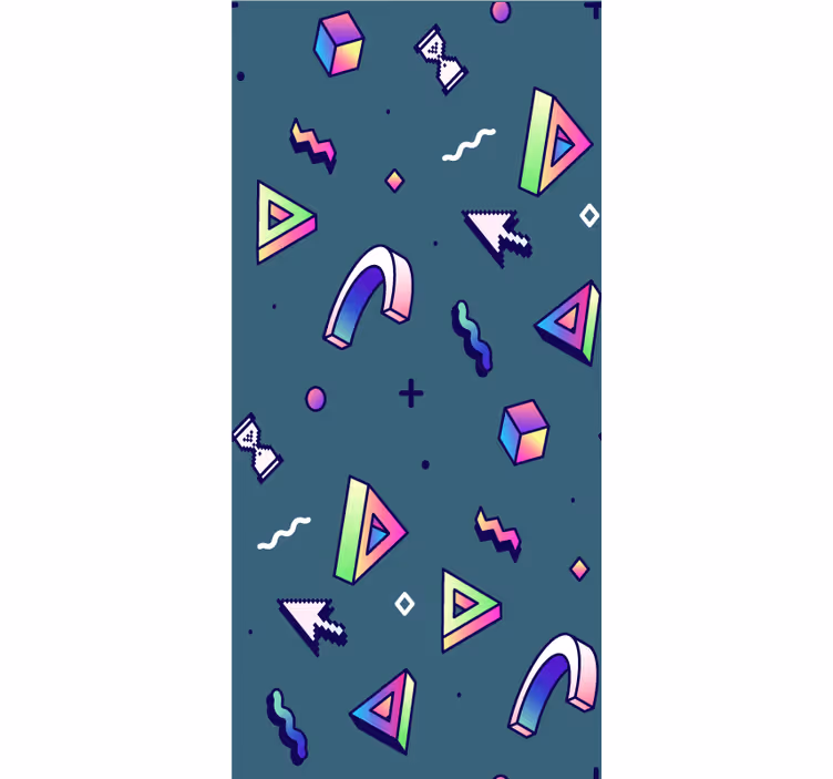 Retro vaporwave -objekter rullegardin ungdom - Tenstickers