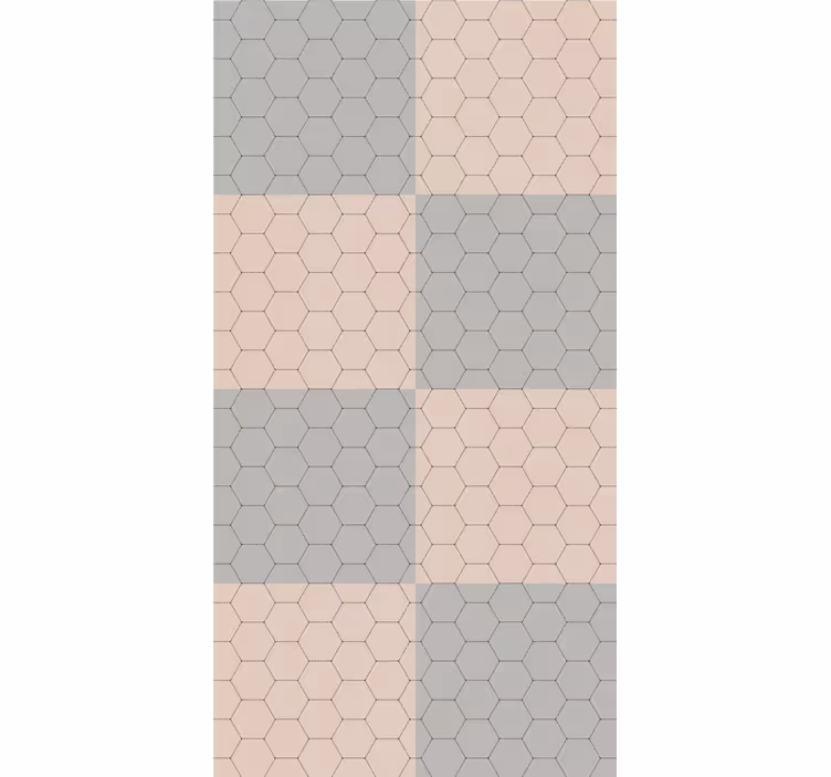 Sekskantede mønsterblokker rullegardin elegant - Tenstickers