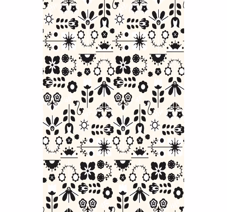 Sjarmerende blomstermønstre rullegardin blomster - Tenstickers