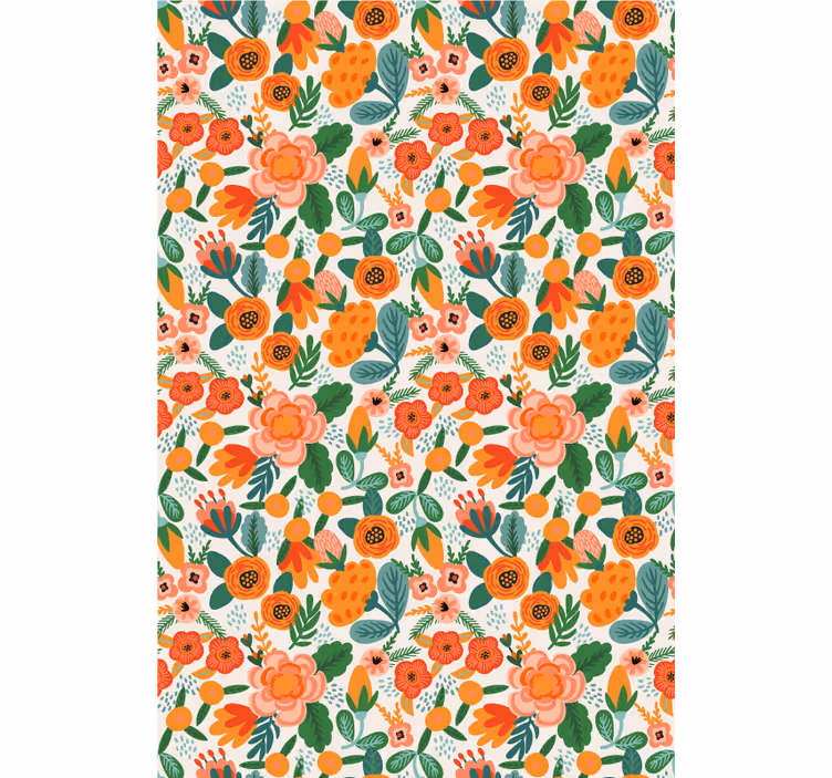 Blomsterarrangement design rullegardin blomster - Tenstickers
