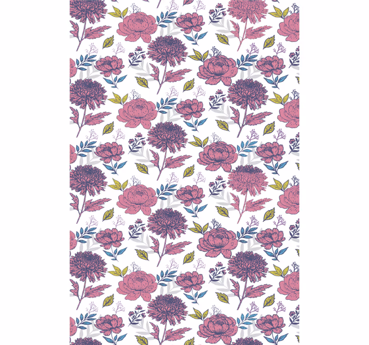Blomst blomstertema rullegardin blomster - Tenstickers