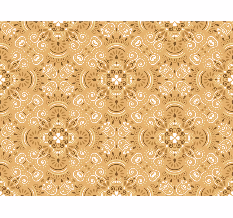 Vintage beige prydmønster rullegardin klassisk - Tenstickers