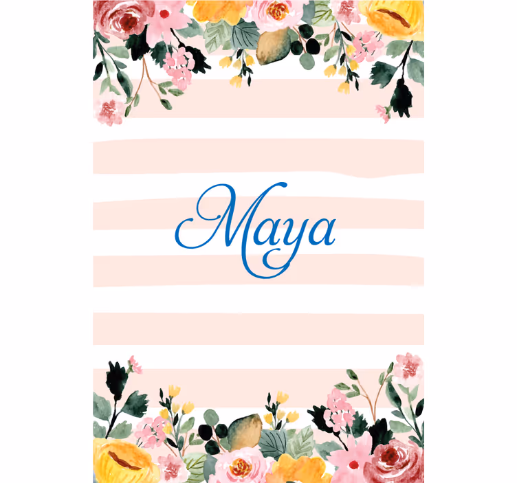 Personlig blomsterdesign rullegardin ungdom - Tenstickers