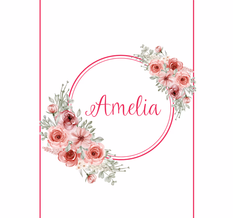 Personlig blomsteroppsats rullegardin blomster - Tenstickers