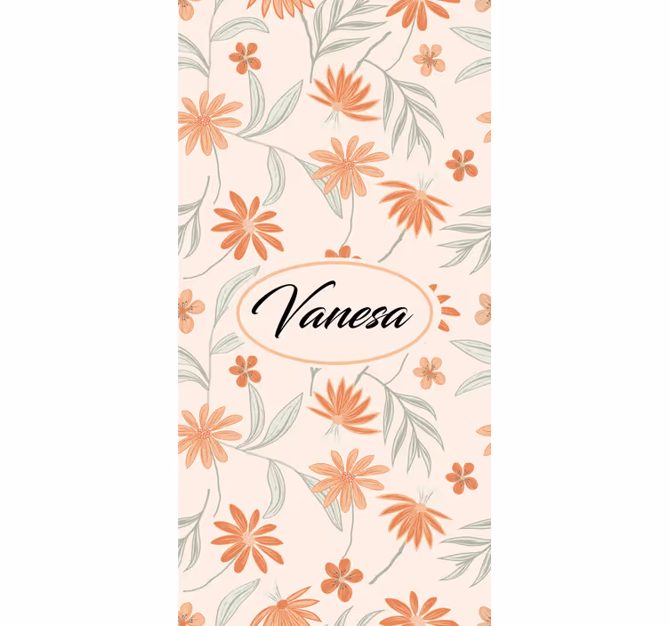 Moderne blomster med lyse farger rullegardin personlig - Tenstickers