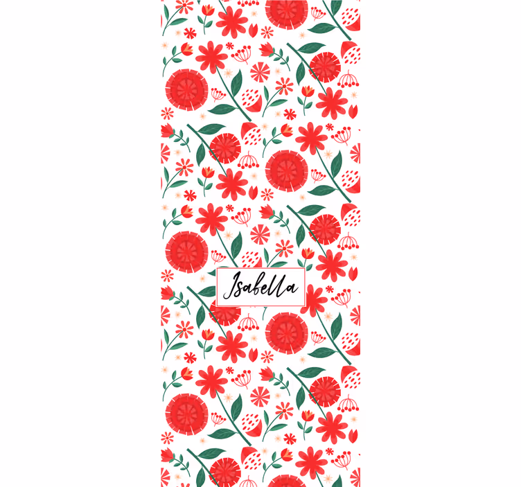 Personalisering av blomstermønster rullegardin blomster - Tenstickers