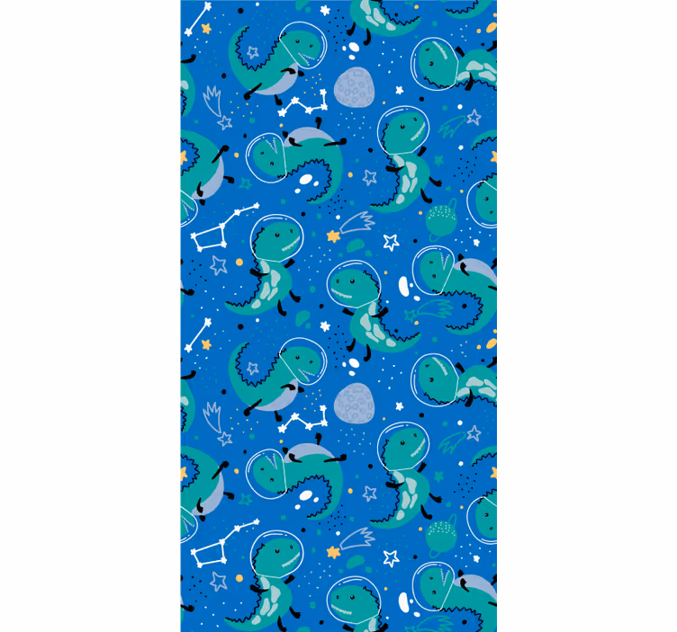 Morsomme dinoer med planeter rullegardin barn - Tenstickers
