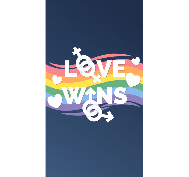Love wins sitat pride rullegardin - Tenstickers