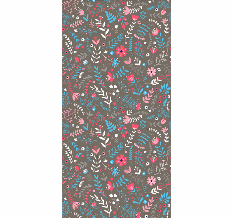 Fargerikt ditsy motiv rullegardin blomster - Tenstickers