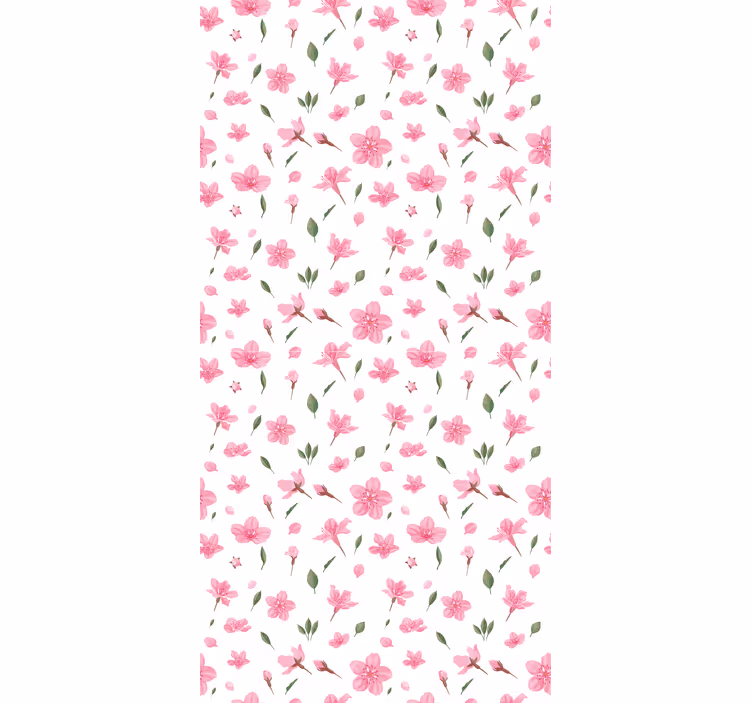 Akvarell pastell rosa blomster rullegardin blomster - Tenstickers