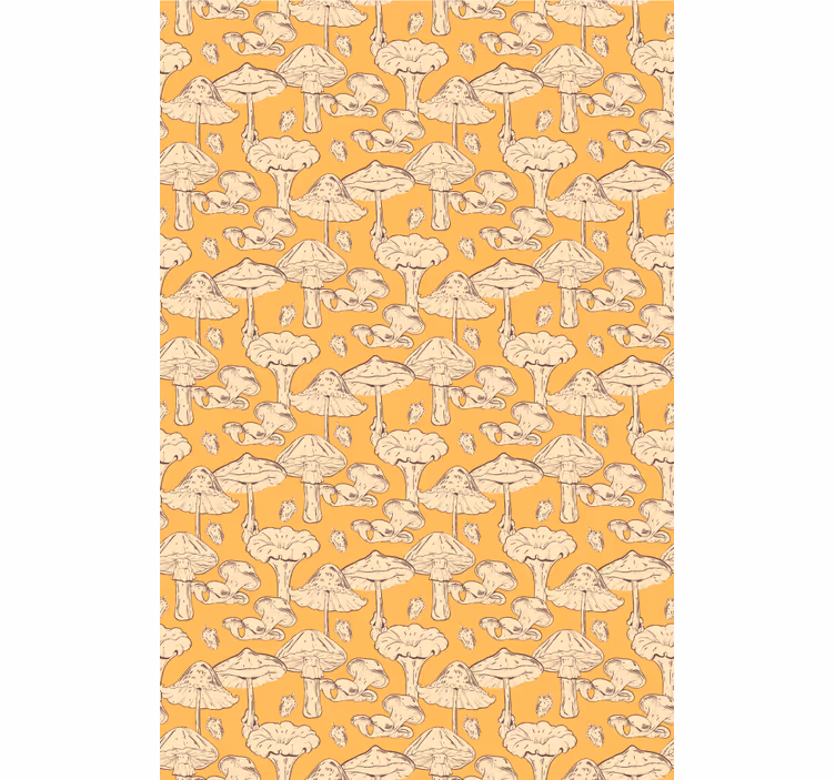 Design av soppmønster rullegardin blomster - Tenstickers