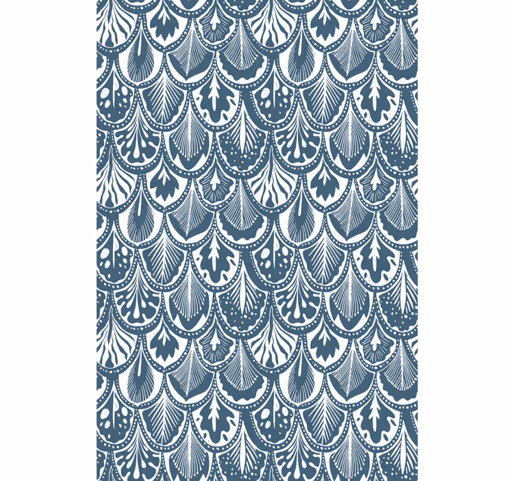 Bladrikt mønsterdesign rullegardin blomster - Tenstickers