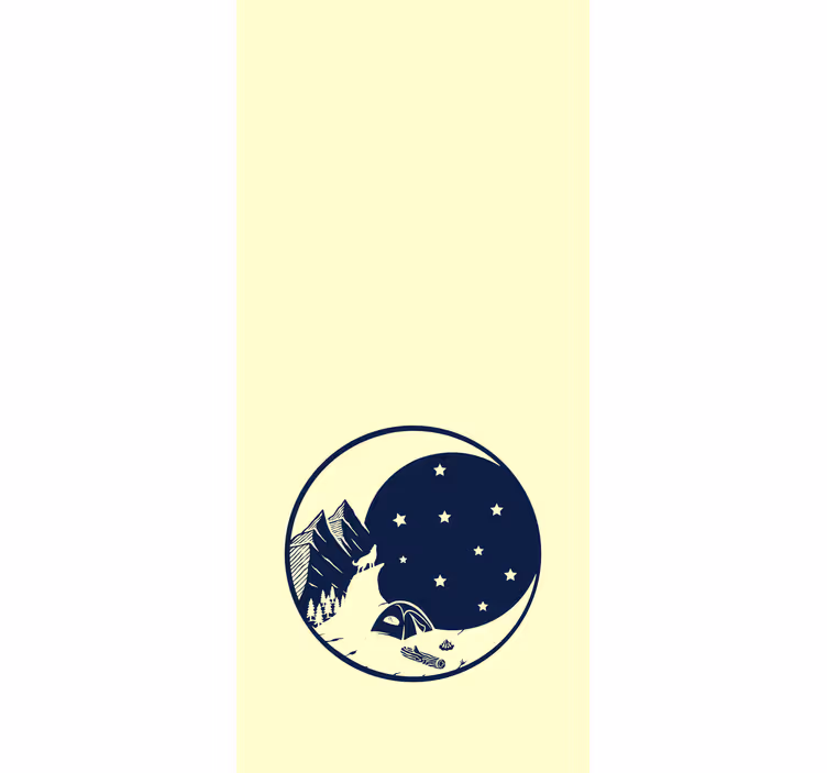 Fjell nattscene rullegardin originale - Tenstickers