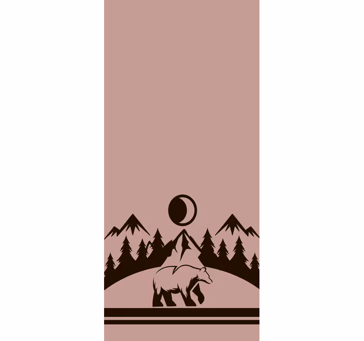 Bjørn med fjell i ryggen rullegardin originale - Tenstickers