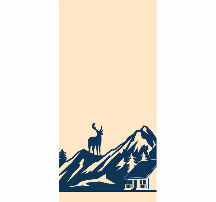 Majestetisk fjellscene rullegardin originale - Tenstickers