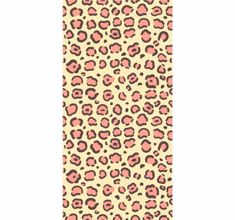 Rosa og gul leopard rullegardin dyr - Tenstickers