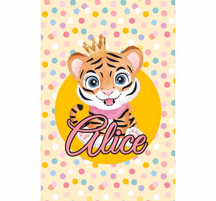 Tilpasset baby tiger rullegardin barn - Tenstickers
