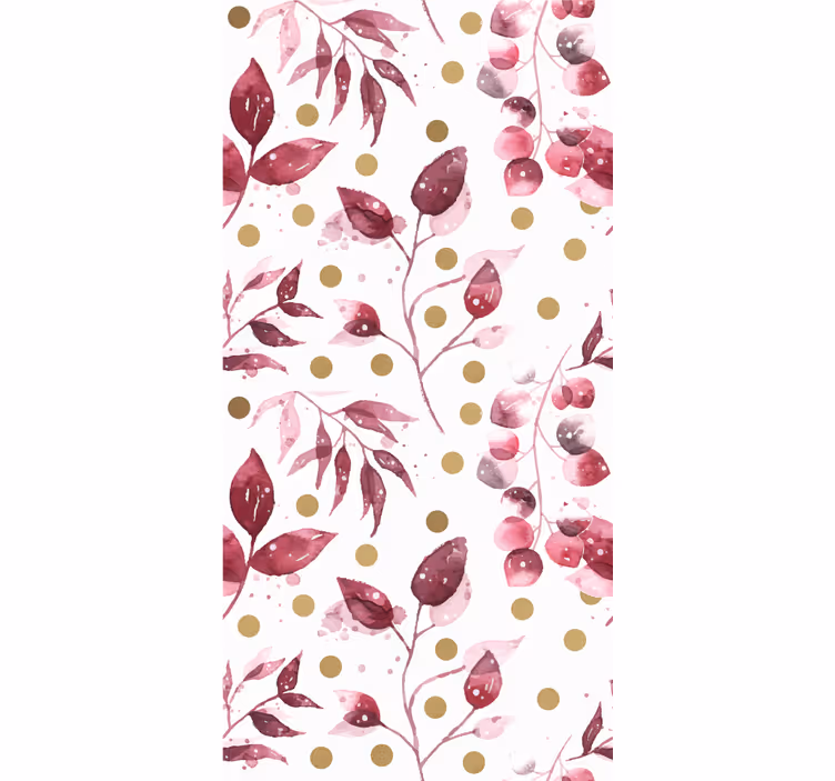 Blomsterprikkemønster rullegardin blomster - Tenstickers