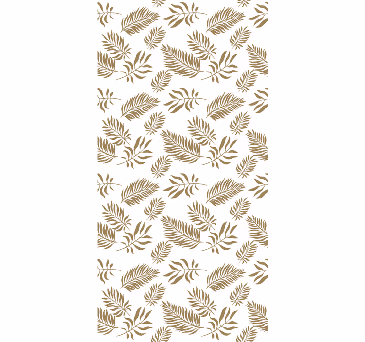 Rullegardin blomster med elegant bladmotiv - Tenstickers