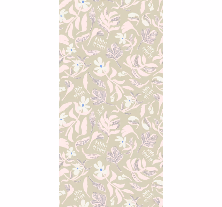Malte bladformer rullegardin blomster - Tenstickers
