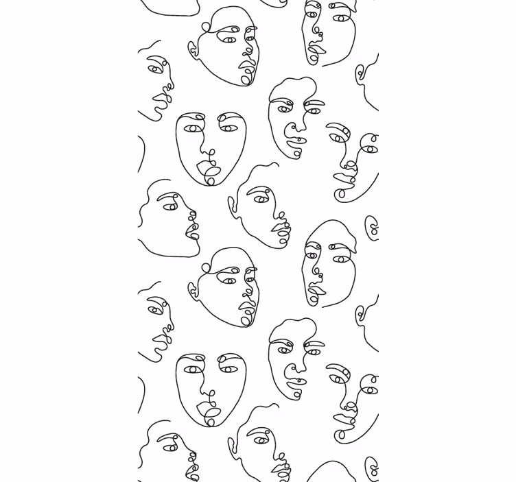 Skissere kunstansikter rullegardin originale - Tenstickers