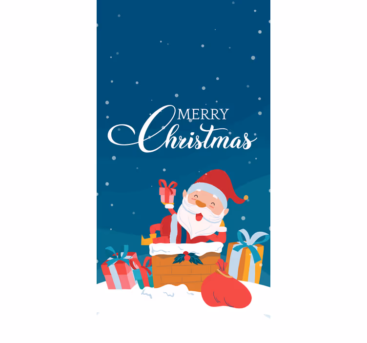 Vi har en god jul med julenissen rullegardin andre temaer - Tenstickers