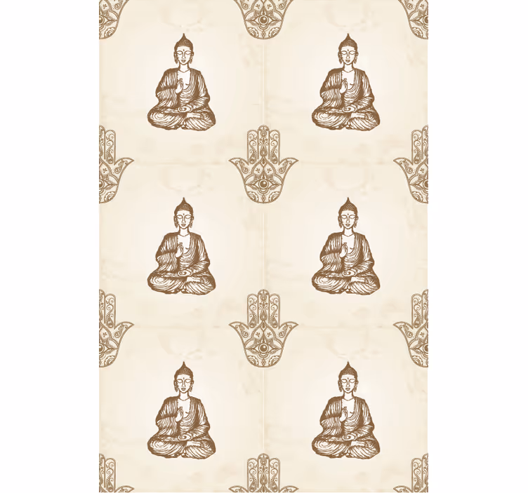 Buddha symbolmønstre rullegardin zen - Tenstickers